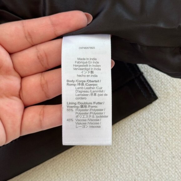 NWT Madewell Leather Midi Skirt Size 0 - Picture 12 of 13